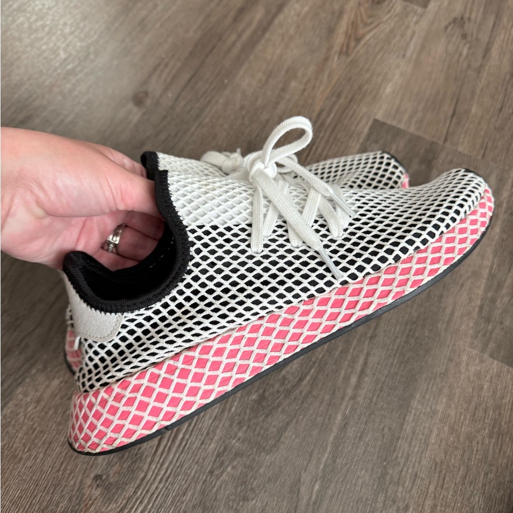 Adidas Pink and Black Shoes